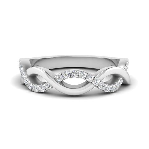 Twisted Pave Wedding Band
