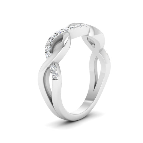 Twisted Pave Wedding Band