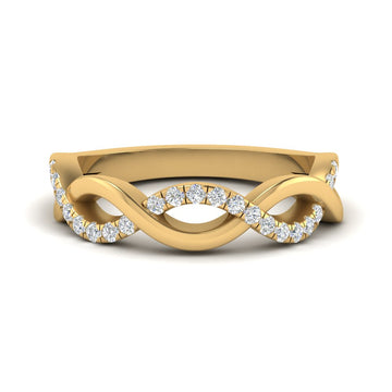 Twisted Pave Wedding Band