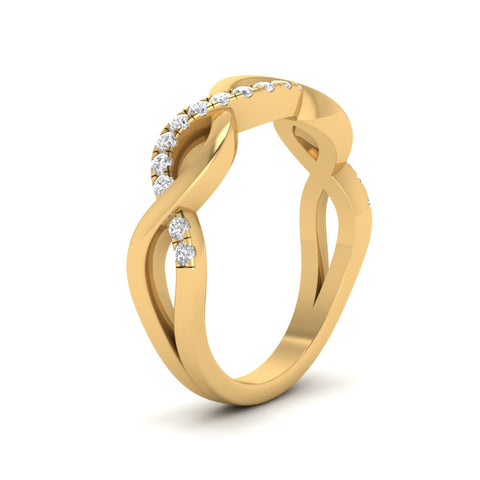 Twisted Pave Wedding Band