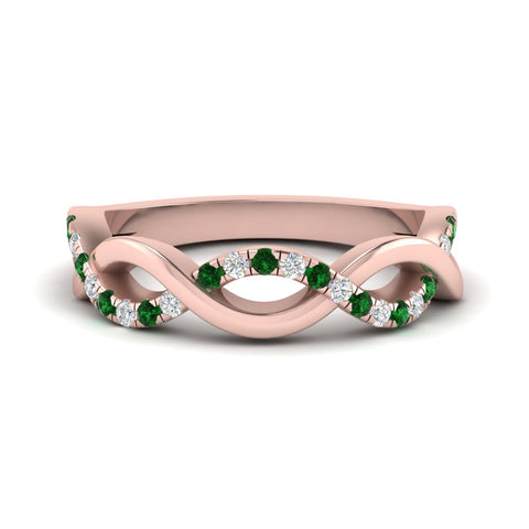 Twisted Pave Wedding Band