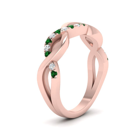 Twisted Pave Wedding Band
