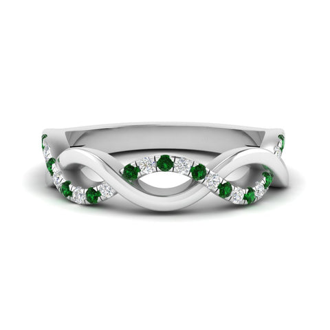 Twisted Pave Wedding Band