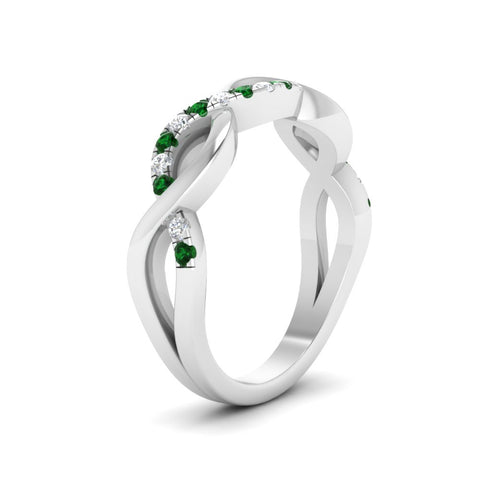 Twisted Pave Wedding Band