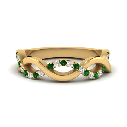 Twisted Pave Wedding Band