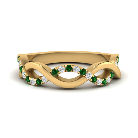 Twisted Pave Wedding Band