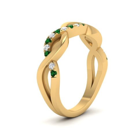 Twisted Pave Wedding Band