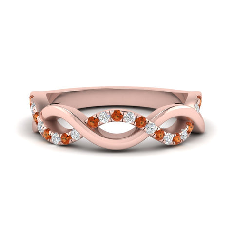 Twisted Pave Wedding Band