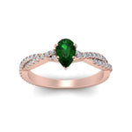 Load image into Gallery viewer, twisted-pave-pear-shaped-emerald-ring-in-rose-gold-FD8233PERGEMGR-NL-RG-GS.jpg
