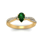 Load image into Gallery viewer, twisted-pave-pear-shaped-emerald-ring-in-yellow-gold-FD8233PERGEMGR-NL-YG-GS.jpg
