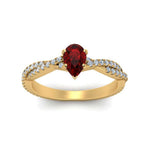 Load image into Gallery viewer, twisted-pave-pear-shaped-ruby-ring-in-yellow-gold-FD8233PERGRUDR-NL-YG-GS.jpg

