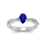 Load image into Gallery viewer, twisted-pave-pear-shaped-sapphire-ring-in-white-gold-FD8233PERGSABL-NL-WG-GS.jpg
