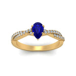 Load image into Gallery viewer, twisted-pave-pear-shaped-sapphire-ring-in-yellow-gold-FD8233PERGSABL-NL-YG-GS.jpg
