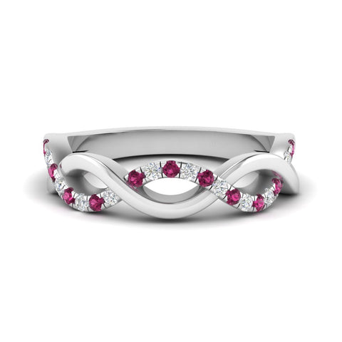 Twisted Pave Wedding Band