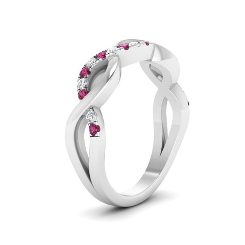Twisted Pave Wedding Band