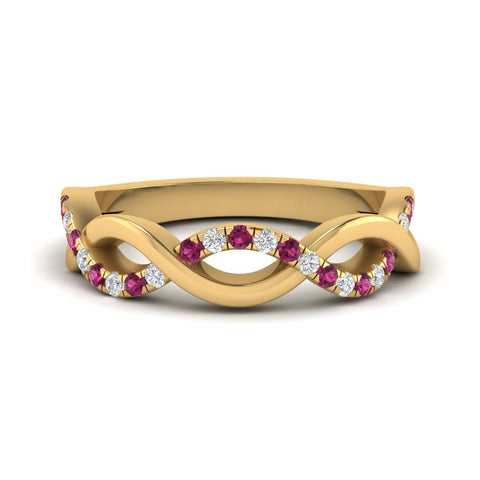 Twisted Pave Wedding Band
