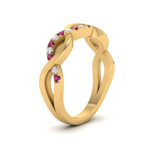 Twisted Pave Wedding Band