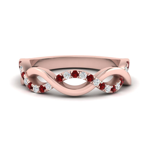 Twisted Pave Wedding Band