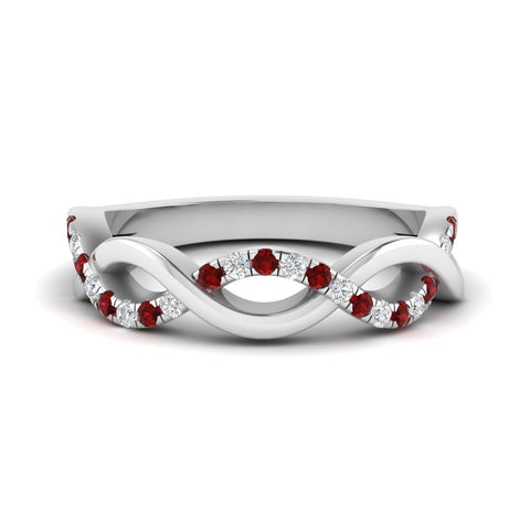 Twisted Pave Wedding Band