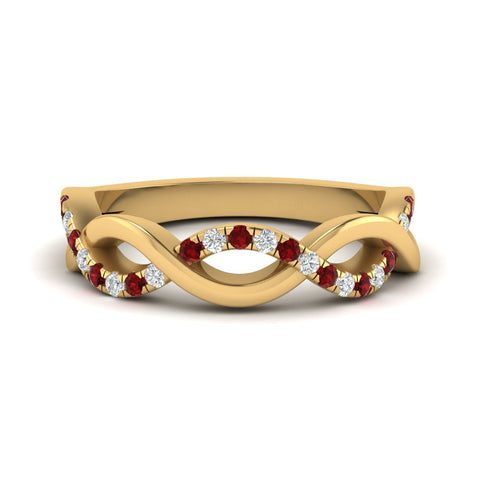 Twisted Pave Wedding Band