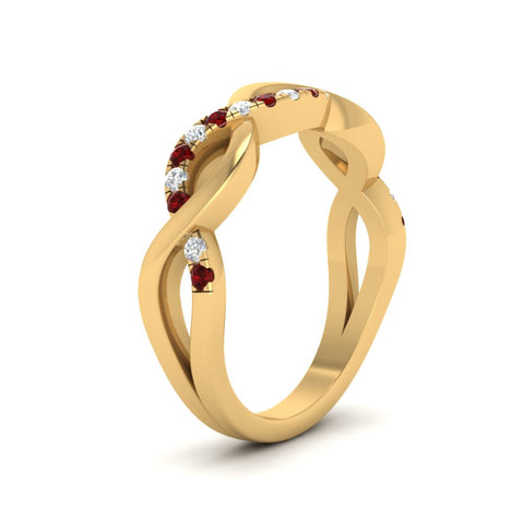 Twisted Pave Wedding Band