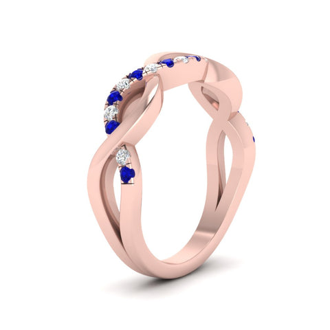Twisted Pave Wedding Band