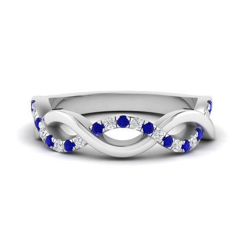 Twisted Pave Wedding Band