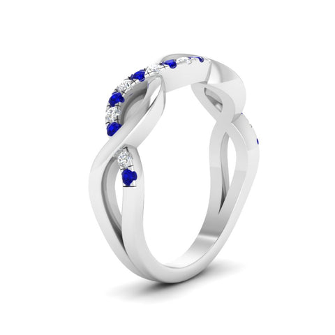 Twisted Pave Wedding Band