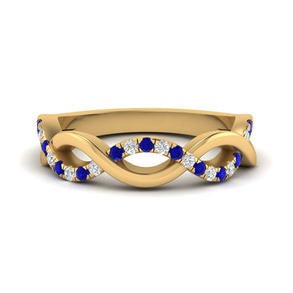 Twisted Pave Wedding Band