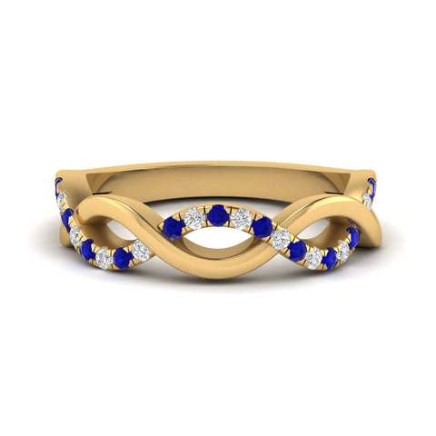 Twisted Pave Wedding Band