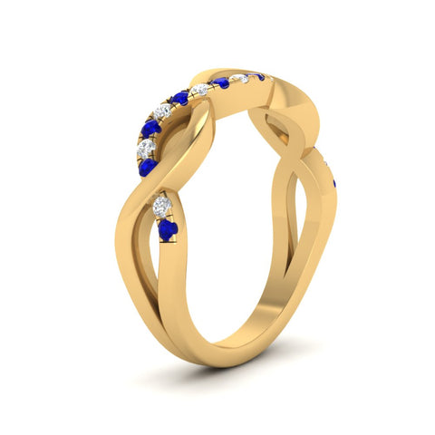 Twisted Pave Wedding Band