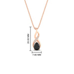 Load image into Gallery viewer, twisted-pear-shape-diamond-and-black-onyx-pendant-necklace-in-FDPD11269GBLACK-NL-RG
