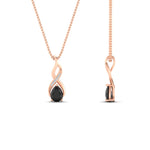 Load image into Gallery viewer, twisted-pear-shape-diamond-and-black-onyx-pendant-necklace-in-FDPD11269GBLACK-NL-RG
