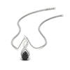 Load image into Gallery viewer, twisted-pear-shape-diamond-and-black-onyx-pendant-necklace-in-FDPD11269GBLACK-NL-WG