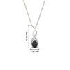 Load image into Gallery viewer, twisted-pear-shape-diamond-and-black-onyx-pendant-necklace-in-FDPD11269GBLACK-NL-WG