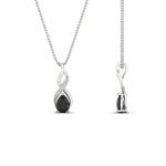 Load image into Gallery viewer, twisted-pear-shape-diamond-and-black-onyx-pendant-necklace-in-FDPD11269GBLACK-NL-WG
