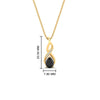 Load image into Gallery viewer, twisted-pear-shape-diamond-and-black-onyx-pendant-necklace-in-FDPD11269GBLACK-NL-YG