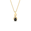 Load image into Gallery viewer, twisted-pear-shape-diamond-and-black-onyx-pendant-necklace-in-FDPD11269GBLACK-NL-YG