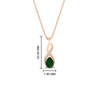Load image into Gallery viewer, twisted-pear-shape-diamond-and-emerald-pendant-necklace-in-FDPD11269GEMGR-NL-RG