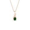 Load image into Gallery viewer, twisted-pear-shape-diamond-and-emerald-pendant-necklace-in-FDPD11269GEMGR-NL-RG