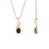 Load image into Gallery viewer, twisted-pear-shape-diamond-and-emerald-pendant-necklace-in-FDPD11269GEMGR-NL-RG