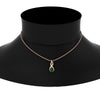 Load image into Gallery viewer, twisted-pear-shape-diamond-and-emerald-pendant-necklace-in-FDPD11269GEMGR-NL-RG