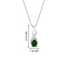 Load image into Gallery viewer, twisted-pear-shape-diamond-and-emerald-pendant-necklace-in-FDPD11269GEMGR-NL-WG