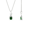 Load image into Gallery viewer, twisted-pear-shape-diamond-and-emerald-pendant-necklace-in-FDPD11269GEMGR-NL-WG