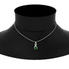Load image into Gallery viewer, twisted-pear-shape-diamond-and-emerald-pendant-necklace-in-FDPD11269GEMGR-NL-WG