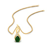 Load image into Gallery viewer, twisted-pear-shape-diamond-and-emerald-pendant-necklace-in-FDPD11269GEMGR-NL-YG