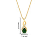 Load image into Gallery viewer, twisted-pear-shape-diamond-and-emerald-pendant-necklace-in-FDPD11269GEMGR-NL-YG