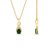 Load image into Gallery viewer, twisted-pear-shape-diamond-and-emerald-pendant-necklace-in-FDPD11269GEMGR-NL-YG