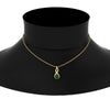 Load image into Gallery viewer, twisted-pear-shape-diamond-and-emerald-pendant-necklace-in-FDPD11269GEMGR-NL-YG