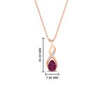 Load image into Gallery viewer, twisted-pear-shape-diamond-and-pink-sapphire-pendant-necklace-in-FDPD11269GSADRPI-NL-RG
